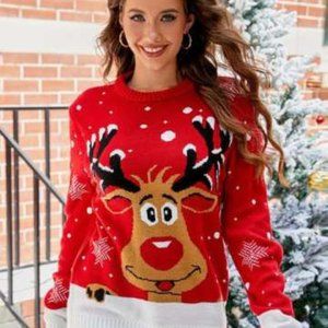 2023 Custom Warm Family Couple Christmas Sweater Vintage Unisex Pullover Ugly Me